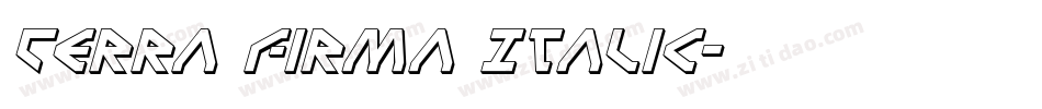 Terra Firma Italic字体转换